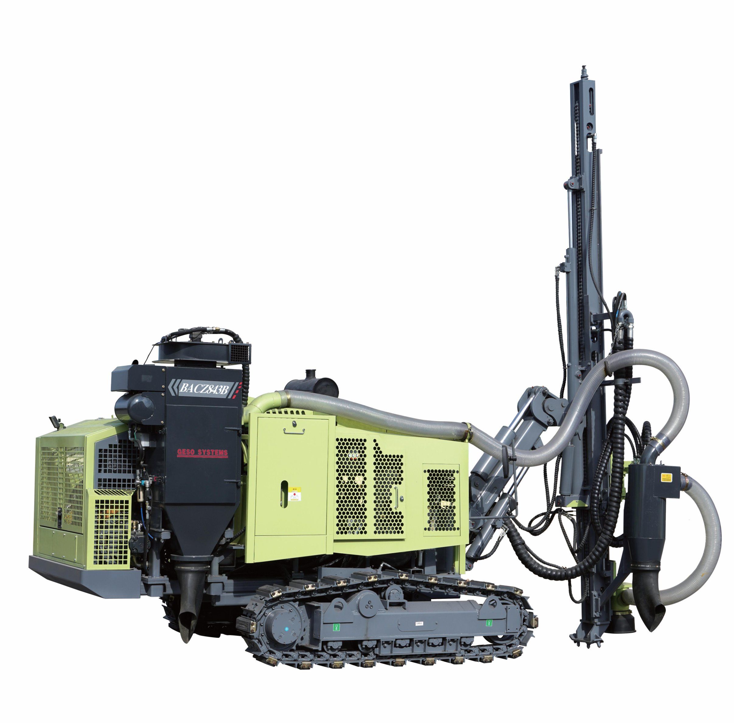 What role does the air compressor play in the mining process?