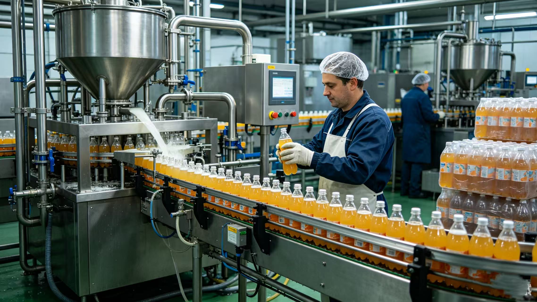 Applications, advantages, and standards of screw air compressors in the food and beverage industry.